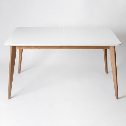 Стол обеденный Пегас Plus 160x95 Эмаль белая Морилка Дуб золотой_0