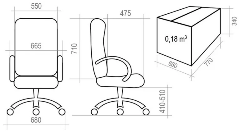 Кресло офисное Гармония HOME ткань КФ-31/32 Серо-коричневая_5