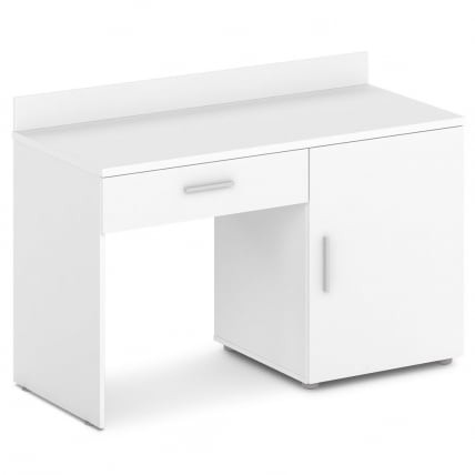 Стол с тумбой правый Ornata 	Н-440 Пр Белый Шагрень_0