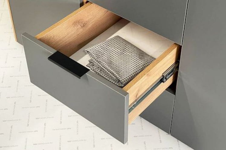 Шкаф трехдверный (зеркало) Адам MSA-05 дуб крафт золотой/графит_6