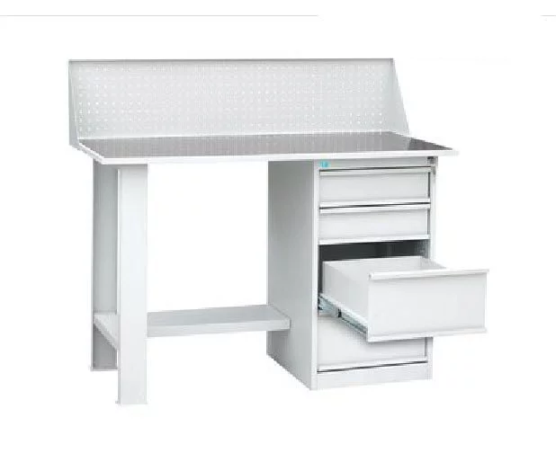 Верстак слесарный однотумбовый  (тумба с 4-мя ящиками), с экраном_2