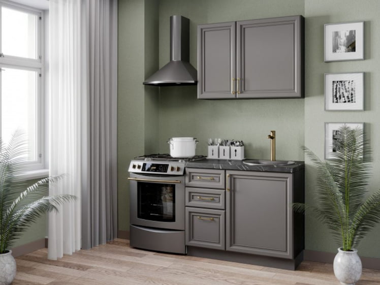 Шкаф кухонный 600 Джелатто ЛД 241.350.000.146 Черный Оникс серый_2