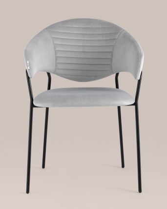 Стул Алексис велюр Серый_3