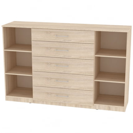 Комод Калисто(K34)1147х1802х468ручкарейлинг160мм(Венге-ДМ)_1