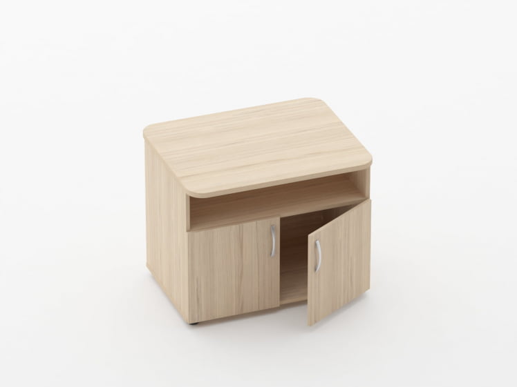 Тумба под оргтехнику Glassy 3.16.10 Бук светлый_1