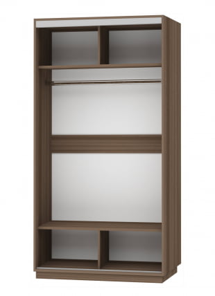 Шкаф-купе двухдверный Экспресс Хит Орхидея белая/Ясень шимо темный_1