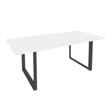Стол переговорный на О-образном м/к ONIX O.MO-PRG-19 Белый Бриллиант/Антрацит_0