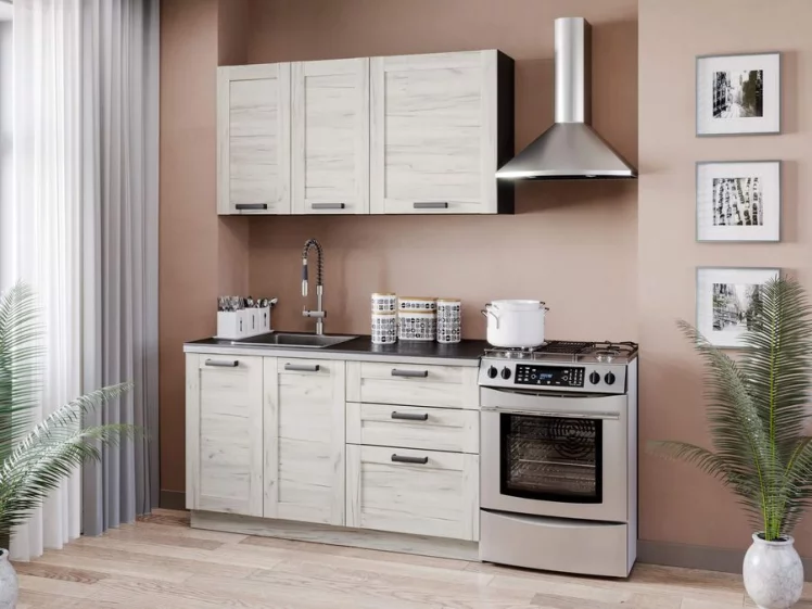 Тумба кухонная 200 бутылочница Винченца ЛД 234.100.000.054 Черный Дуб Крафт белый_2