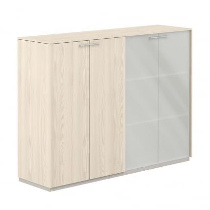 Шкаф средний двойной Atlas NZ-0305+NZ-0335.YN.YN.GLM Ясень Наварра_0