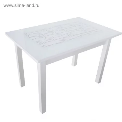 Стол обеденный Прямоуг. ажур ноги Мажор Р-39 белая ЛДСП белый_1
