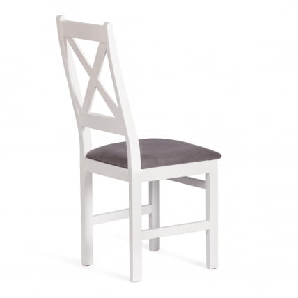 Стул CROSSMAN (комплект) NEW, Многослойный березовый шпон, 41х40х100 см, white/велюр темно-серый_2