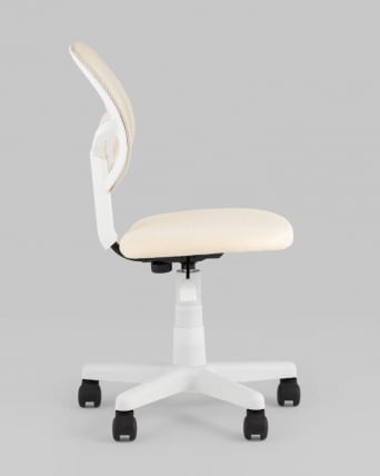 Кресло компьютерное детское ЛОЛО бежевый пластик белый_2