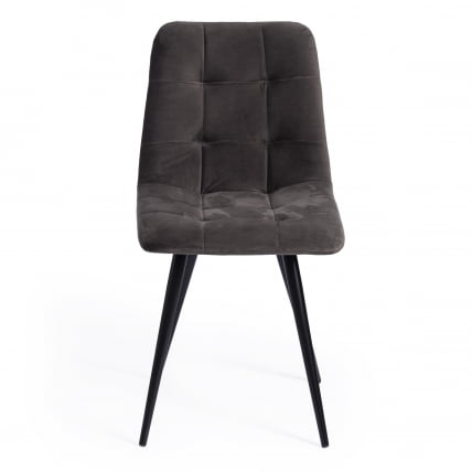 Стул CHILLY (mod. 7095) ткань/металл, 45x53х88 см, высота до сиденья 50 см, темно-серый barkhat 14/черный_4