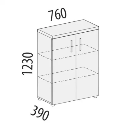 Шкаф с полками Альфа 64.64 Дуб Кронберг_1