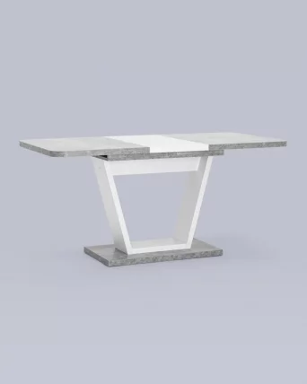 Стол раскладной Веcтор 120-160 Бетон-белый / Vector_2