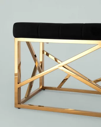 Банкетка АРТ ДЕКО велюр Черный_3