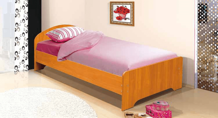 Кровать 800 х 1900 мм с низкой ножной спинкой Ясень шимо темный_0