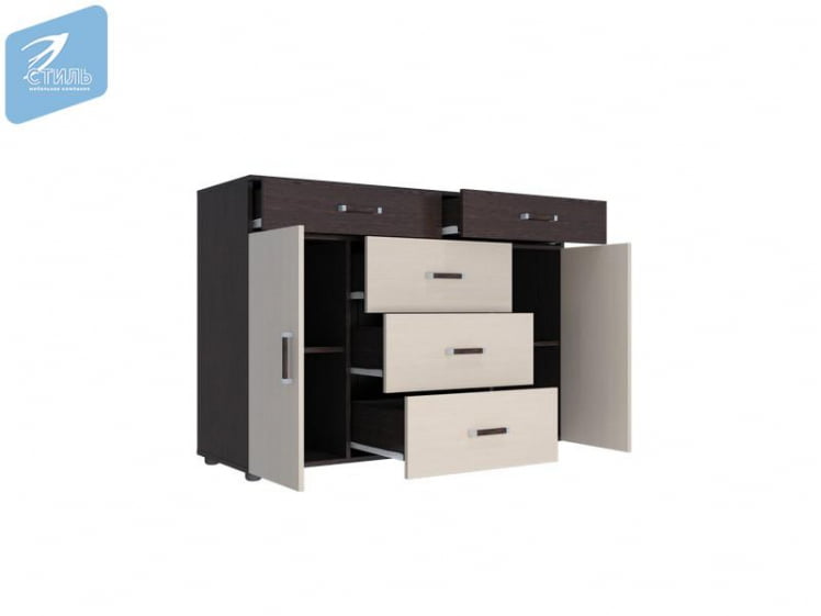 Комод Вега К-03 Венге/Дуб молочный_1