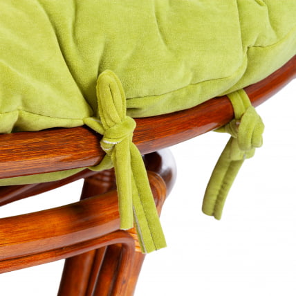 Диван MAMASAN/МАМАСАН 23/02 W /с подушкой/ подушка 182х119 см, 169х102х80 см, Cognac (коньяк), флок, олива, 23_8