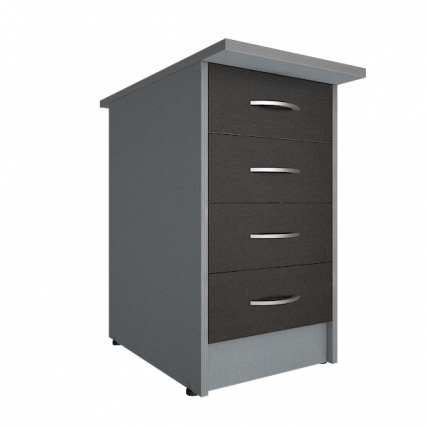 Тумба приставная (с замком) Riva А.ТП-4.2F-S Венге/Металлик_0