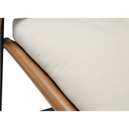 Кожаное кресло ERK-LC03-GY, коричневое, белое_6