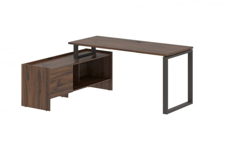 Стол с тумбой EDIS EQCT 17614 Дуб Денвер темный Мокко_0