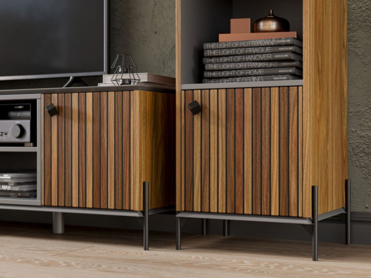 Гостиная Элиот №2 Оникс Серый/Орех фактурный_2