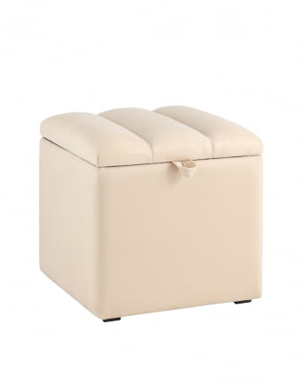 Пуф с крышкой Нильсон велюр Бежевый_0
