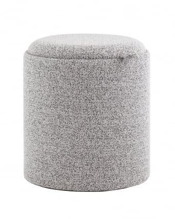 Пуф-столик с ящиком Хюгге S букле серый_0