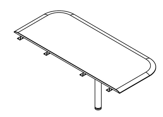 Приставка для рабочей станции WKD 166 Дуб сонома_1
