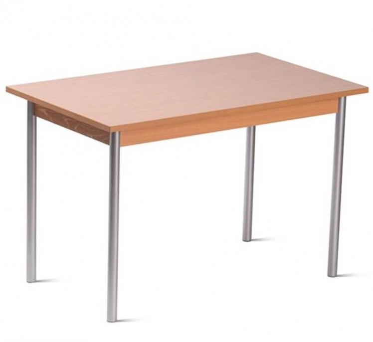 Стол для столовой 1200х700 мм ЛДСП Серый/Алюминий_0