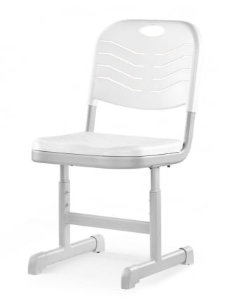 Стул ученический пластиковый регулируемый (рост 5-7) Белый_0