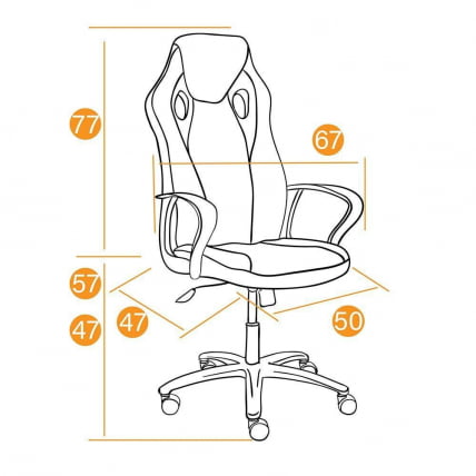 Кресло RACER кож/зам/ткань, металлик/бордо, 36/13_19