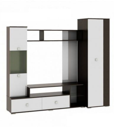 Стенка Карисма 5в Венге/белый глянец_47887_0