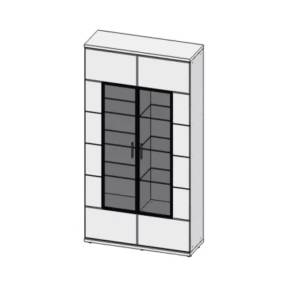 Шкаф-витрина Корано Бм.Кор-12 Белый глянец_0