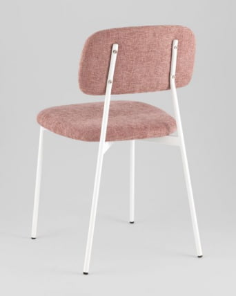 Стул Чао розовый белые ножки / Chao_2