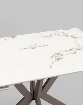 Стол раскладной Мармер 120-180*80*76 см керамика капучино / Marmer_8
