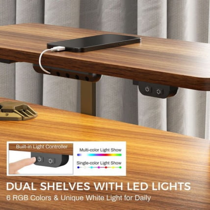 Стол для компьютера с подставкой под клавиатуру EUREKA ERK-AED-E70WN_9