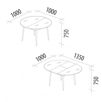 Стол обеденный раскладной Орфей 41 Оникс_3