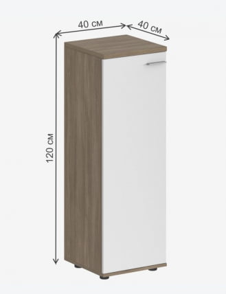 Шкаф средний левый Sigma SG.804.OD.WH.L Дуб темный Белый_1