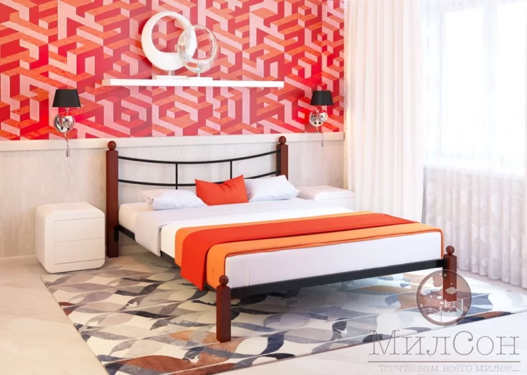 Кровать София Lux 1200х1900 Черная_1