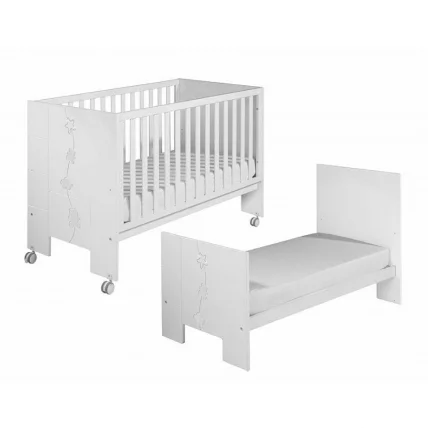 Кровать Micuna Juliette Relax Luxe BIG с кристаллами Swarovski 140x70 White_0