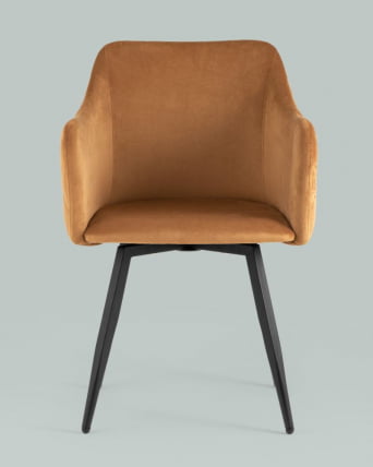 Стул Ника вращающийся велюр Терракотовый_2