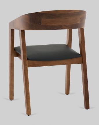 Стул Вудкерри каркас дерево цвет темный орех экокожа черный_5