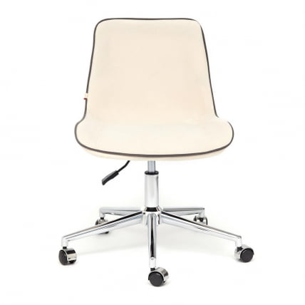 Кресло STYLE флок , молочный, 4_1