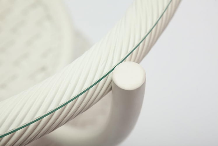 Столик кофейный Andrea ротанг, D60х50см, TCH White (белый)_1