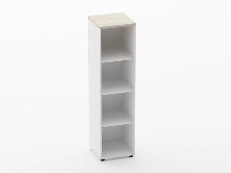 Шкаф 3 узкий открытый Deka 10.16.10 Дуб Сантана светлый/Белый_0