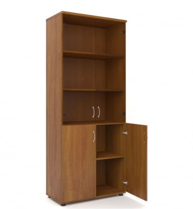 Шкаф для документов со стеклом Р.Ш-2СБ Серый_1