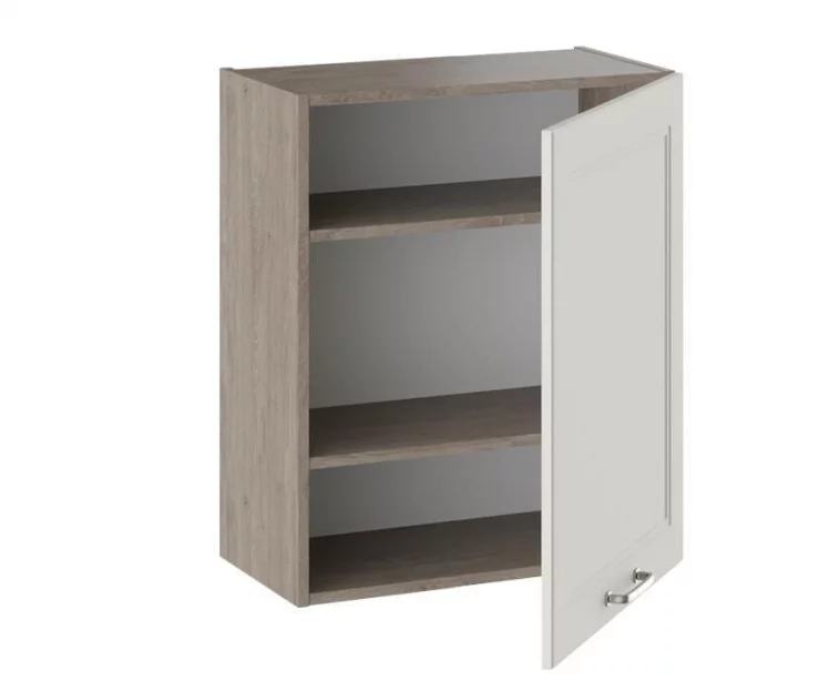 Шкаф навесной Одри В_72-60_1ДР Дуб Сонома трюфель/Бежевый шелк_1