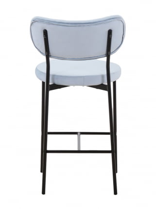 Стул полубарный Барбара (Б) велюр Серо-голубой_4